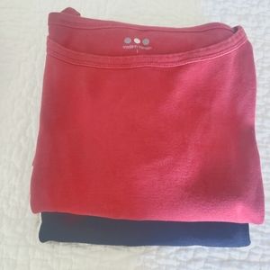 Two Essential Heritage Knit 3/4 British Tee's - Size L - Three Dots